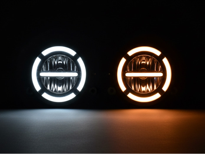 Koplamp rond 165mm Angel Eye "Cross" LED 12V